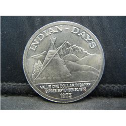1973 Banff-Canada Indian Days One Festival Dollar