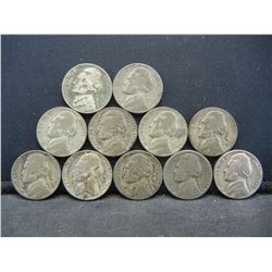 (11) Silver Jefferson War Nickels