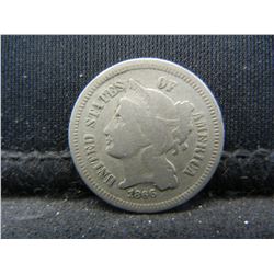 1866 Three Cent Nickel Nice