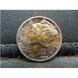 1942 Attractive Tone Choice BU Mercury Dime