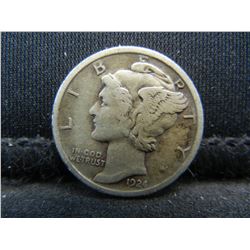 1924 Full Vertical Lines  Mercury Dime