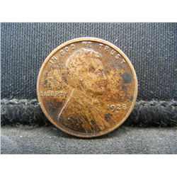 1928 D Full Wheat Lines Lincoln Cent