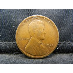 1920 S About 1/2 Wheat lines Lincoln Cent