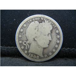 1908-P Barber Quarter