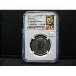 2017 S 225th Anniversary Kennedy Half Dollar - NGC SP70 - PERFECT
