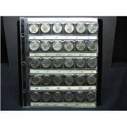 1956 thru 1986 Washington Quarters - Unirculated - 9 Silver