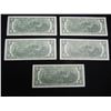 Image 5 : 1976 $2 Bank Note - 5 Consecutive Numbered - Crisp Uncirculated