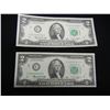Image 1 : 1976 $2 Bank Note - 2 Consecutive Numbered - Crisp Uncirculated