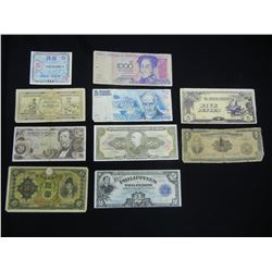 Foreign Banknotes - Lot of 10