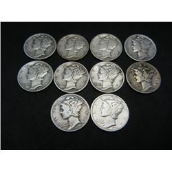Mercury Dimes - Lot of 10