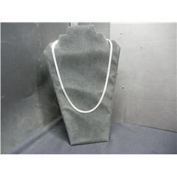 Sterling Silver Diamond Cut Necklace - 22" - Heavy