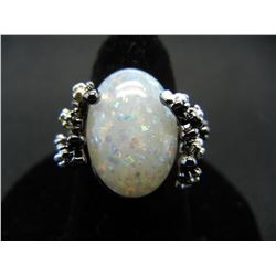 WOMAN'S FIRE OPAL RING (SIZE 6.5), FASHION JEWELRY