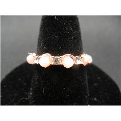 WOMAN'S PINK FIRE OPAL RING (SIZE 7), FASHION JEWELRY, One Gem Is Chipped