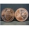 Image 1 : (2) Copper Rounds .999, Protect the Future and Silver Bullet Designs