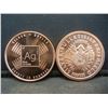 Image 2 : (2) Copper Rounds .999, Protect the Future and Silver Bullet Designs