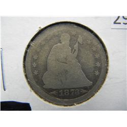 1873 Seated Quarter With Arrows