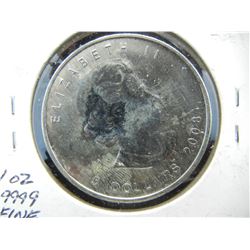 2008 Silver Round .999 Canada Five Dollar
