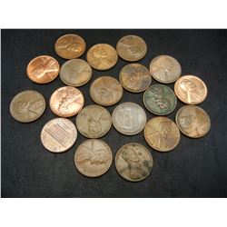 (19) Lincoln Cents, Mixed Dates