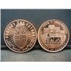 Image 1 : (2) Copper Rounds .999, Protect the Future