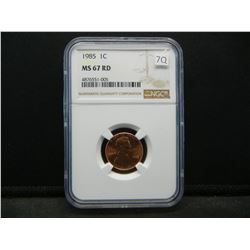 1985 Lincoln Cents, NGC MS67 RD