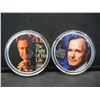 Image 1 : (2) George H.W. Bush Proof Half Dollars