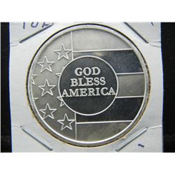 Silver Round .999 God Bless America