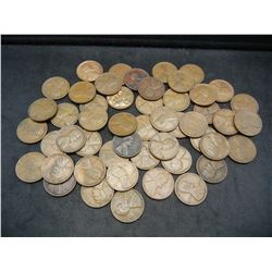 Lot of Wheat Cents, 30's and 40's