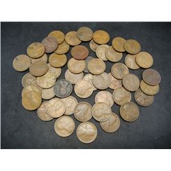 Lot of Wheat Cents, 1910's