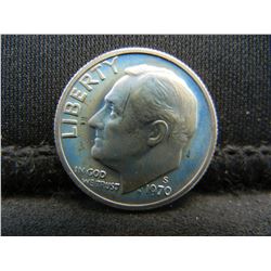 1970 S Roosevelt Dime Proof Blue Toning