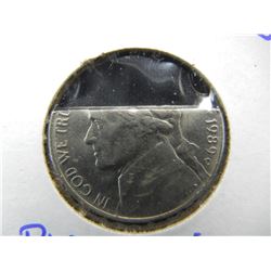 1989 D Jefferson Nickel Mint Error