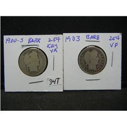 1900 S 1903 Barber Quarter