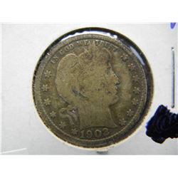 1902 O Barber Quarter