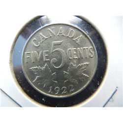 1922 Canada nickel