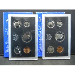 1971, 1972 Proof sets.