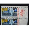 Image 2 : 1969 APOLLO 11 MOON stamp block. Never used