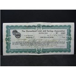 Dayton Ohio 1942 Depression Script $1 Rec'd Note