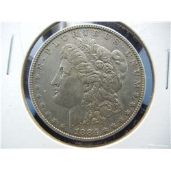 1884 Morgan Silver Dollar. No mintmark
