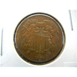 1870 VF30 2 cent copper. Nice coin.