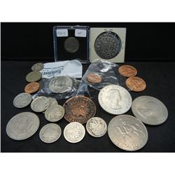 Misc bag of old US/ foreign coins/tokens