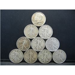 10-90% WWII Era Silver Halves. LIBERTY!