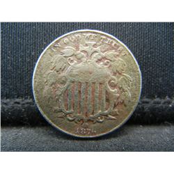 1876 Shield Nickel Semi Key Date