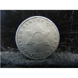 1852 Three Cent Silver Nice