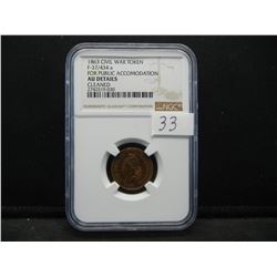 1863 Civil War Token NGC AU Details