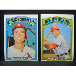 1972 Topps Steve Carlton+ Johnny Bench 420+433