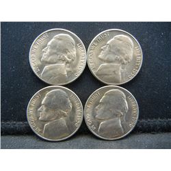 (4) Gem BU 1950 D Jefferson Nickels Key Date