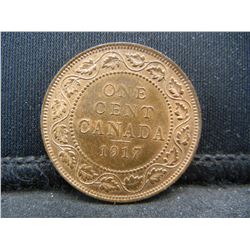 1917 Canada Large Cent Uncirculated Red High Grade Rare