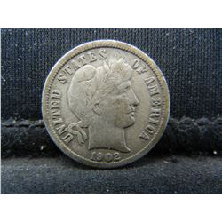 1902 S Barber Dime VF Scarce Date