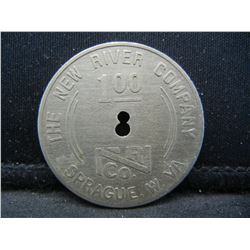 New River Company $1.00 Token Sprague W. Virginia