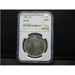 1880 O Morgan Dollar NGC AU58