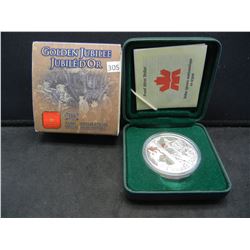 2002 Canada Golden Jubilee silver dollar